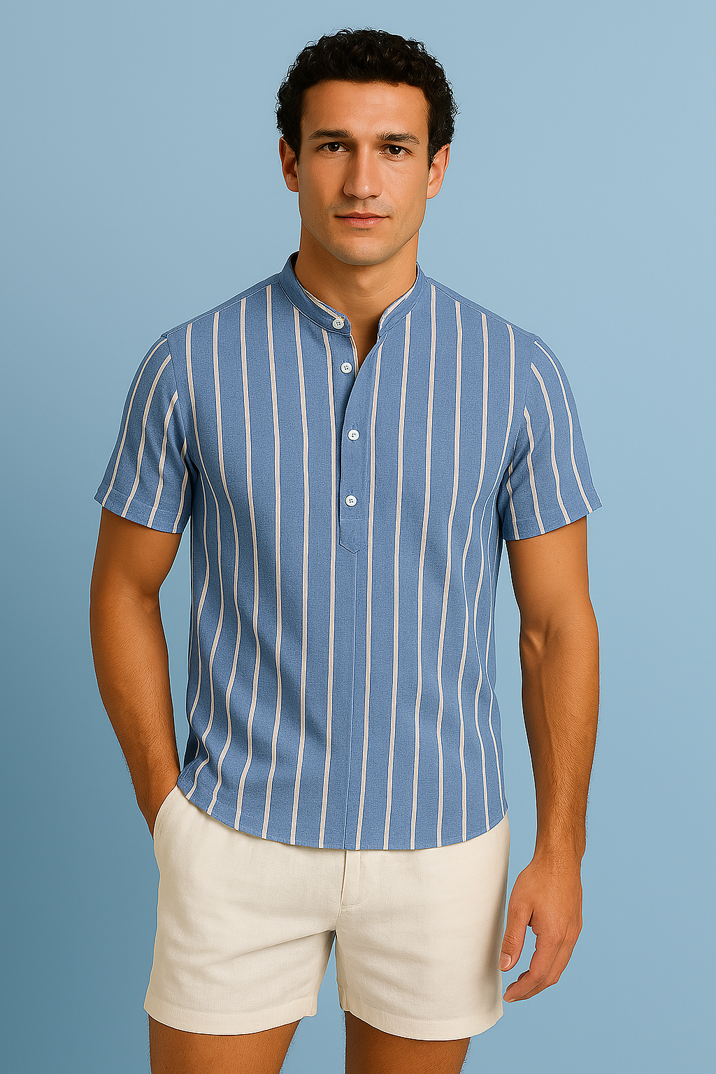 Noir Stripe Polo