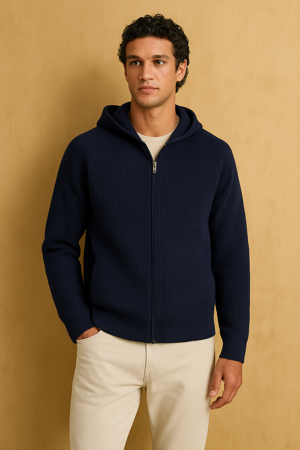 Enzo Merino Wool Cardigan