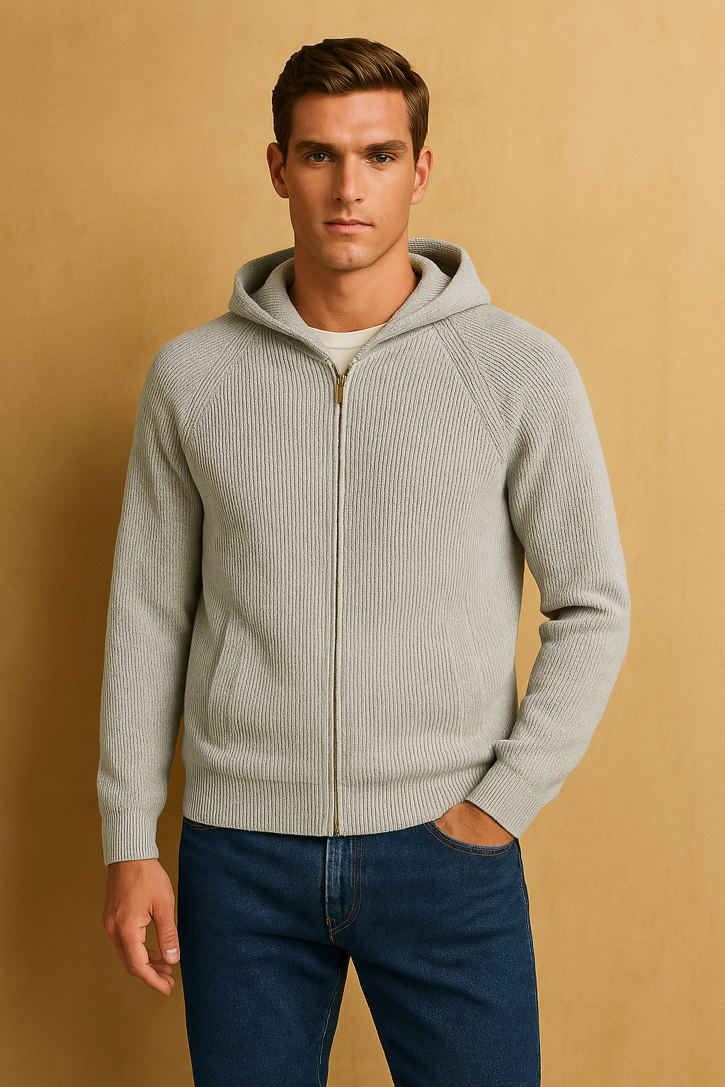 Enzo Merino Wool Cardigan